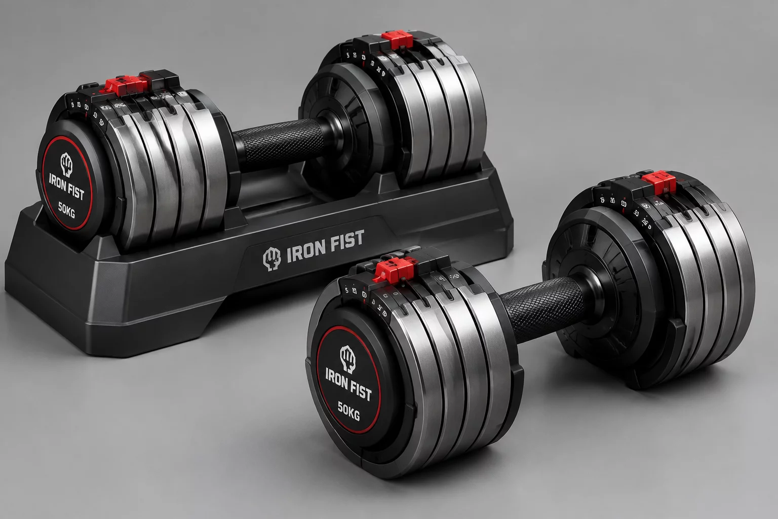 IRON FIST 50kg 可调节哑铃套装